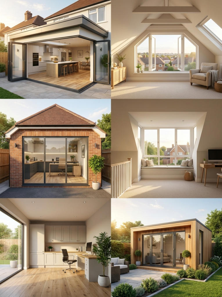 Residential projects in Basildon including extension plans, loft conversion plans, garage conversion plans and garden room designs