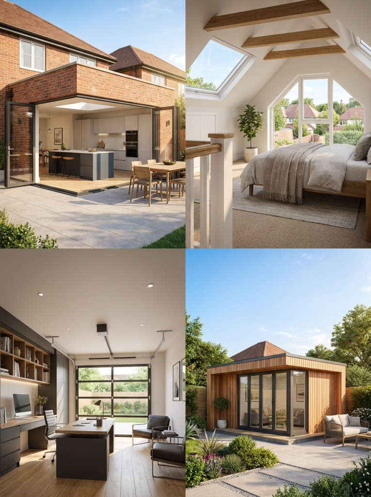 Residential projects in Benfleet including extension plans, loft conversion plans, garage conversion plans and garden room designs