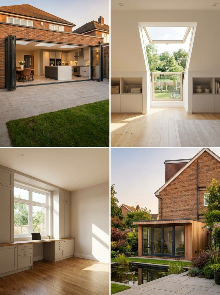 Residential projects in Brentwood including extension plans, loft conversion plans, garage conversion plans and garden room designs