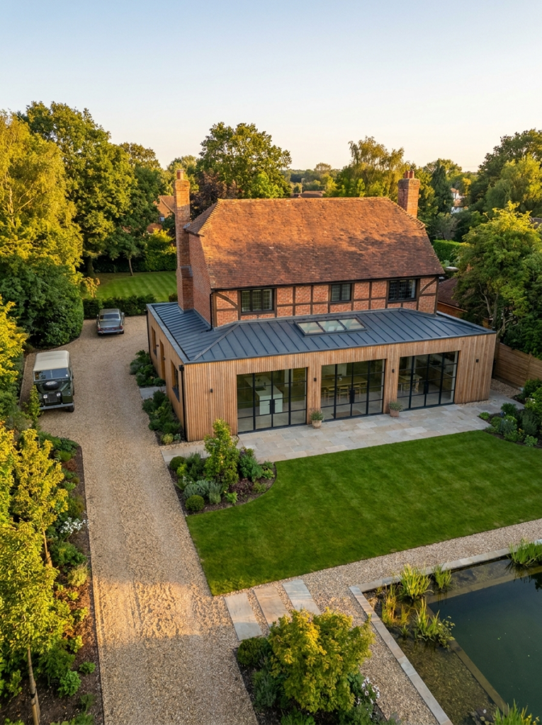 Completed family home extension in Chelmsford designed for a residential improvement project