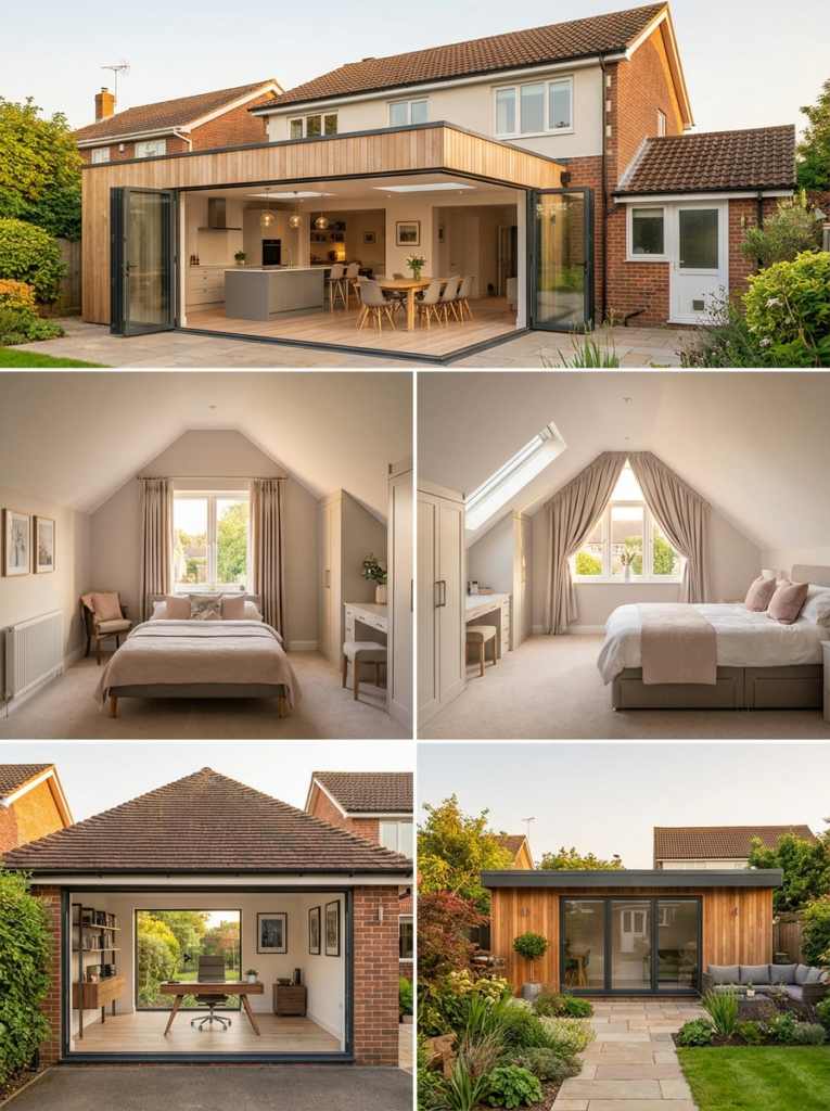 Residential projects in Chelmsford including extension plans, loft conversion plans, garage conversion plans and garden room designs