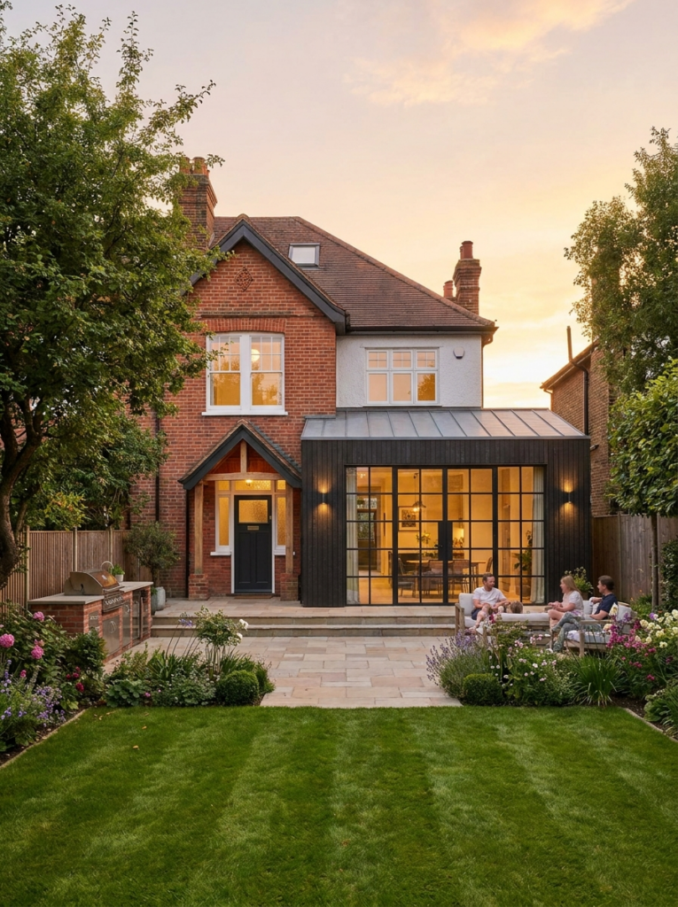 Completed family home extension in Leigh-on-Sea showing the kind of residential project Surv Design Associates helps design.