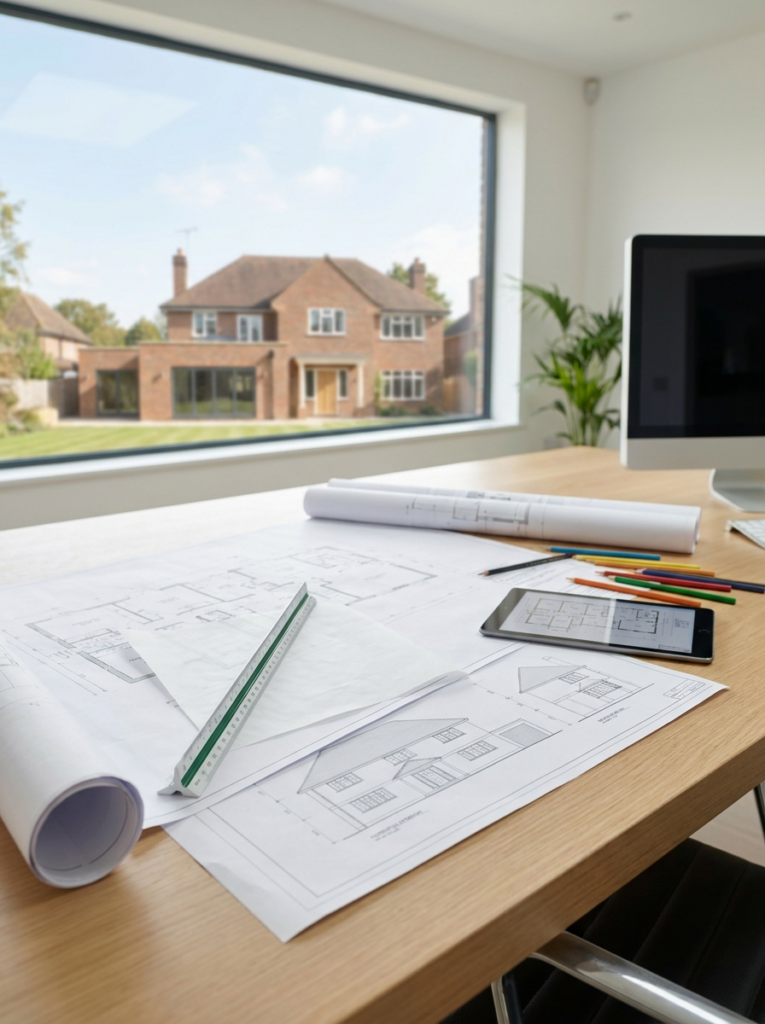 Architectural services in Grays with residential planning drawings and home extension plans.