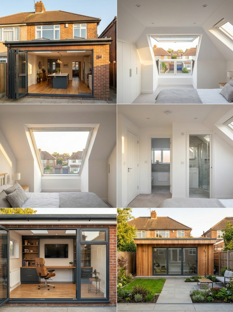 Residential projects in Grays including extension plans, loft conversion plans, garage conversion plans and garden room designs