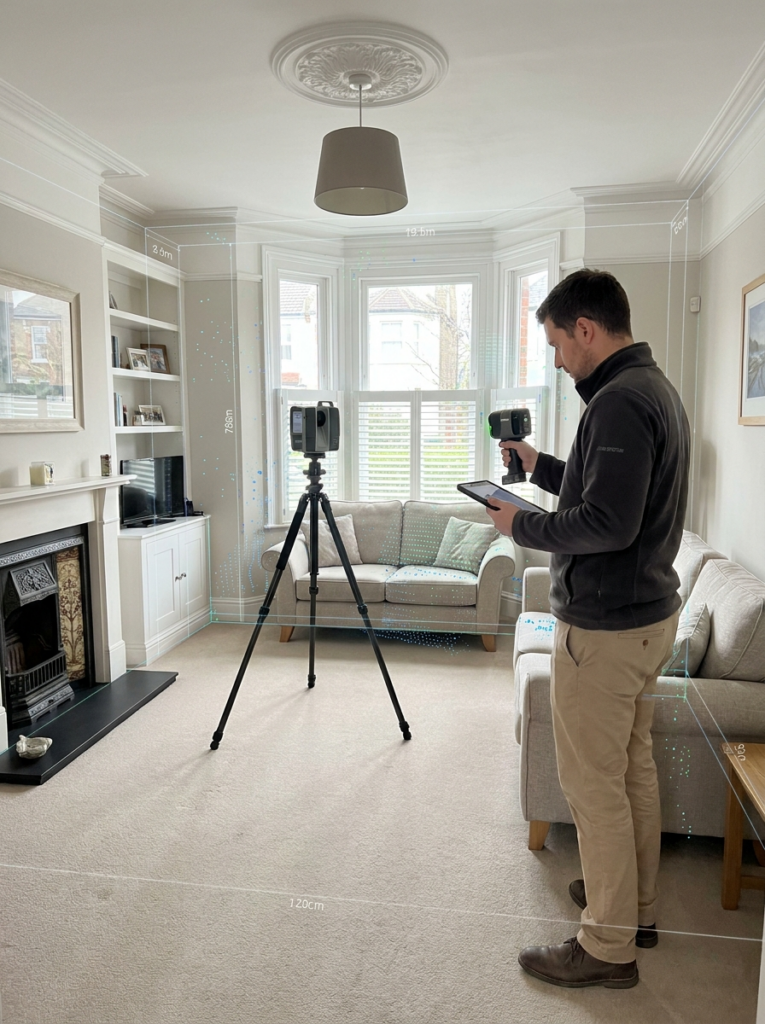 LiDAR measured survey in Leigh-on-Sea supporting accurate Land Registry compliant plan preparation.