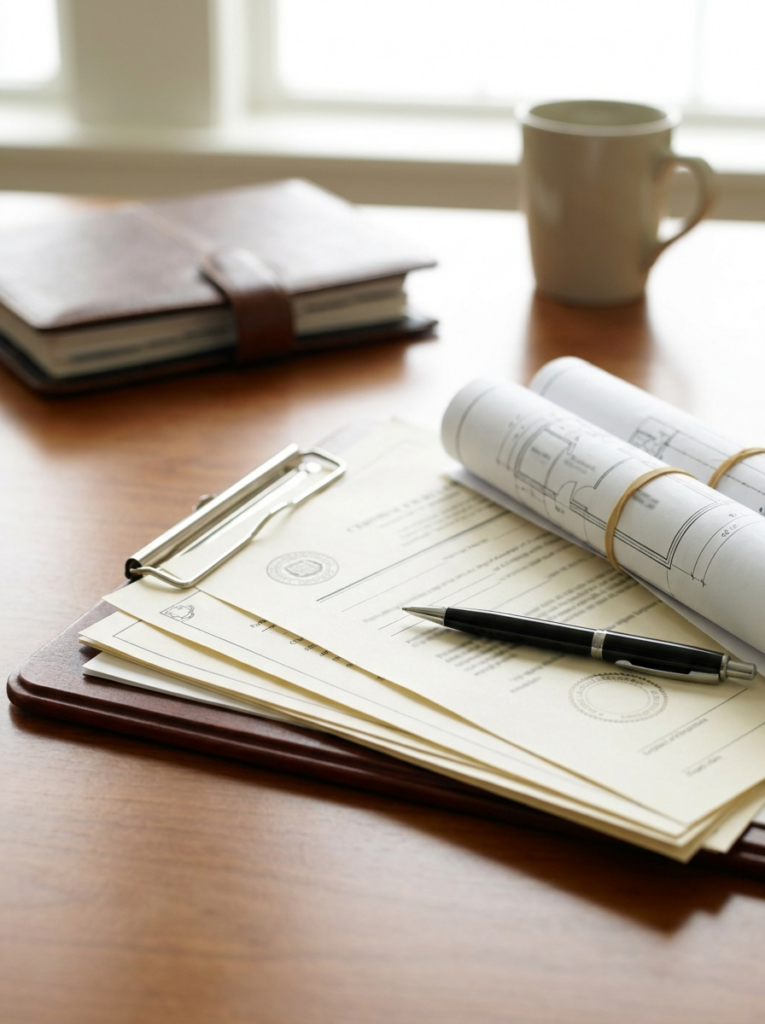 Party Wall surveyor in Brentwood preparing Party Wall notices and related paperwork.