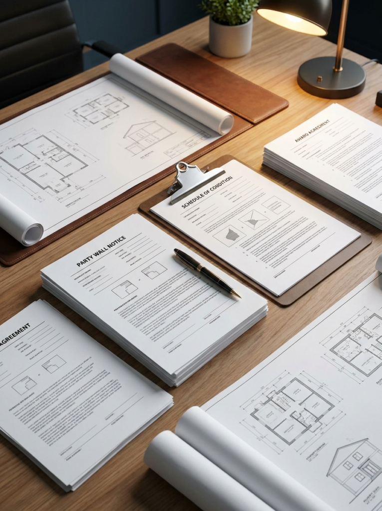 Party Wall surveyor in Grays preparing Party Wall notices and related paperwork