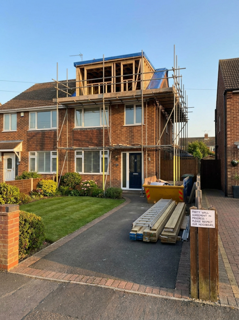 Party Wall surveyor in Stanford-le-Hope supporting a building owner with extension or loft conversion works.