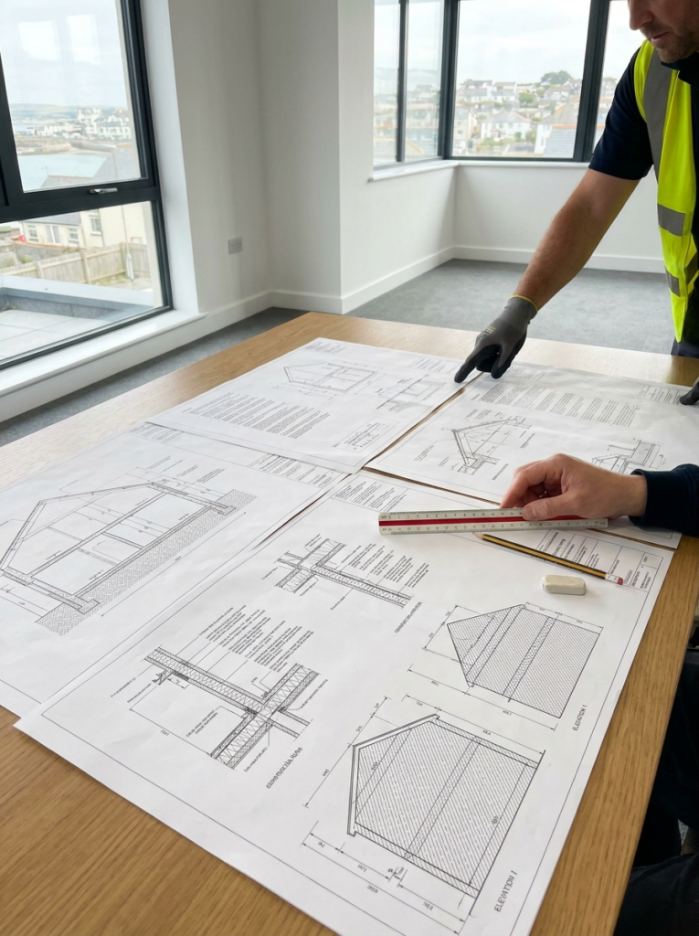 Rayleigh Architect building regulations plans for a home extension