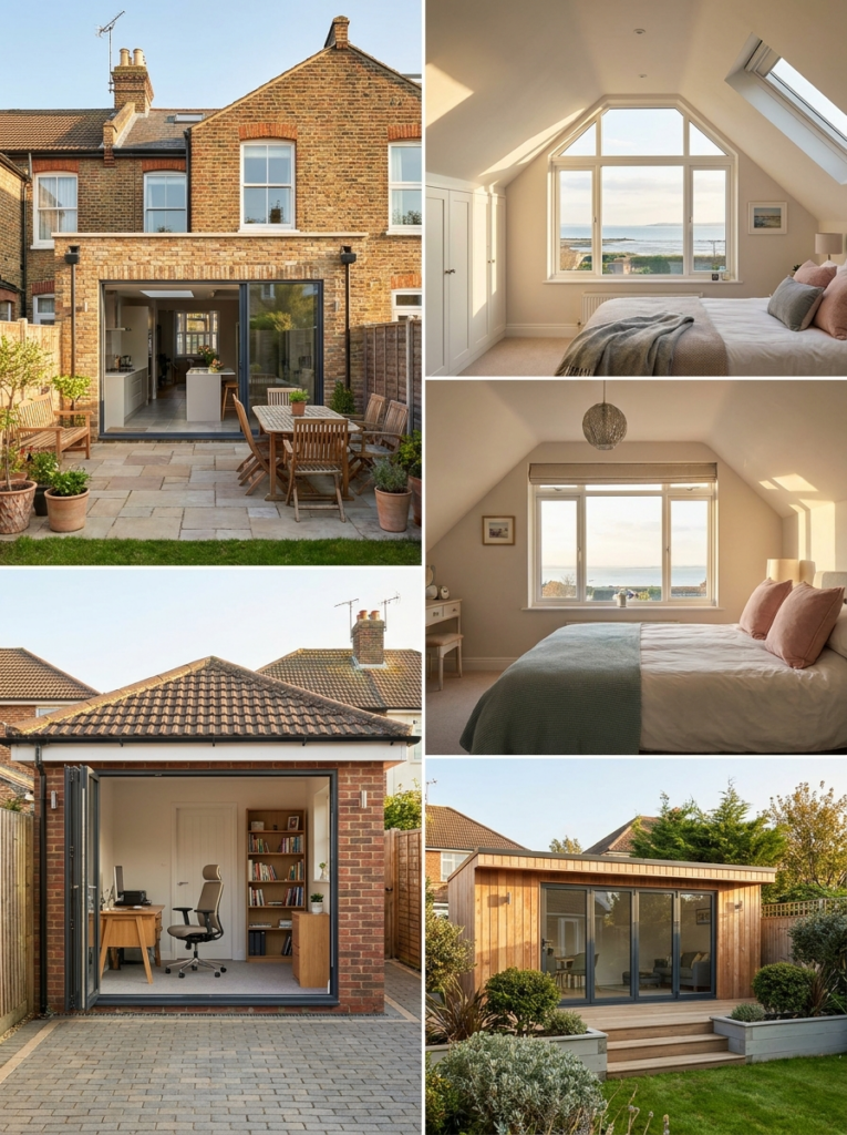 Residential projects in Southend-on-Sea including extension plans, loft conversion plans, garage conversion plans and garden room designs.