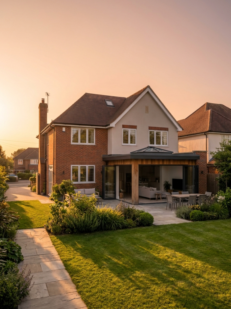 Completed family home extension in Southend-on-Sea designed for a residential improvement project.