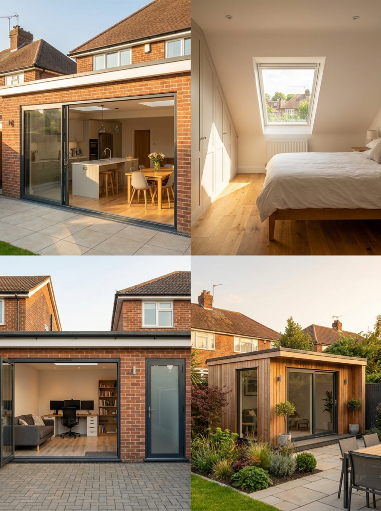 Residential projects in Stanford-le-Hope including extension plans, loft conversion plans, garage conversion plans and garden room designs
