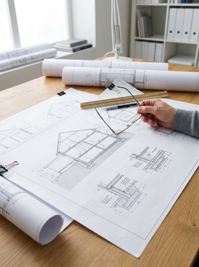 Wickford Architect building regulations plans for a home extension