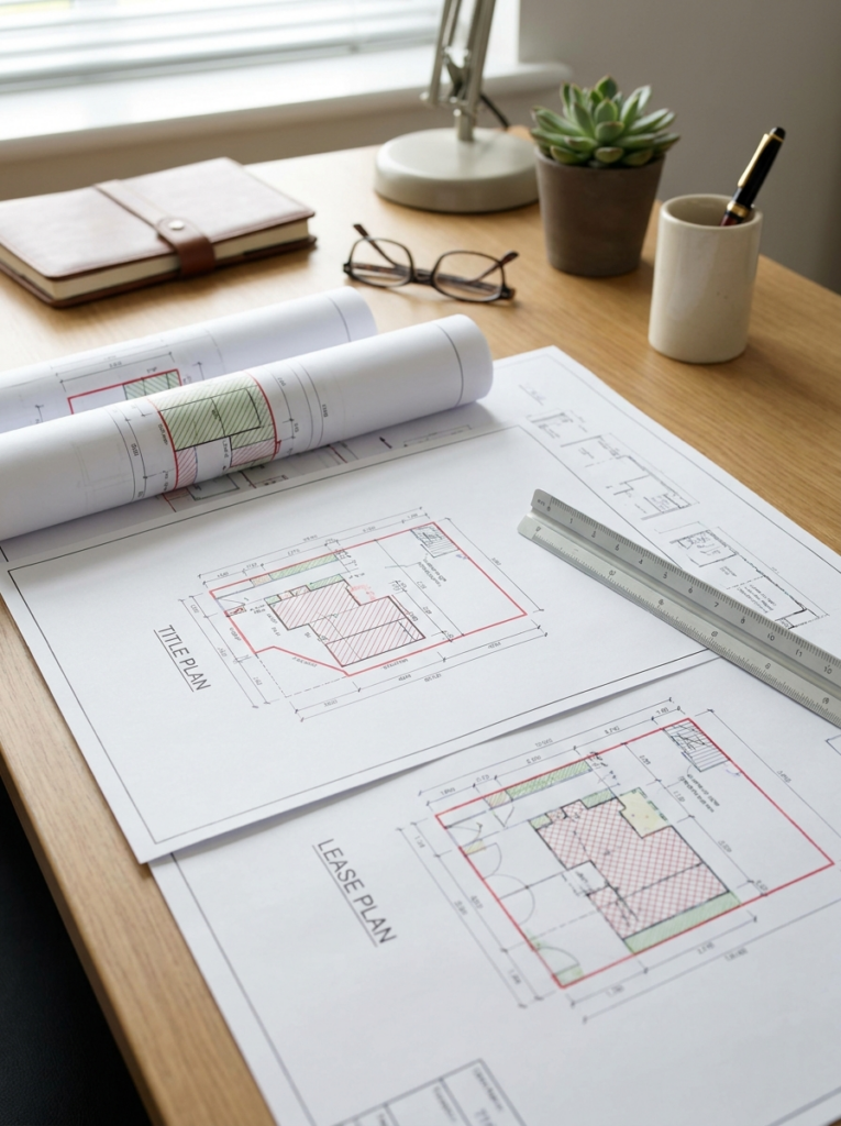 Land Registry compliant plans in Wickford showing lease plan and title plan style drawings.