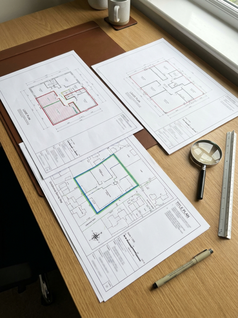 Land Registry compliant lease plans and title plans in Stanford-le-Hope shown as professionally prepared property drawings