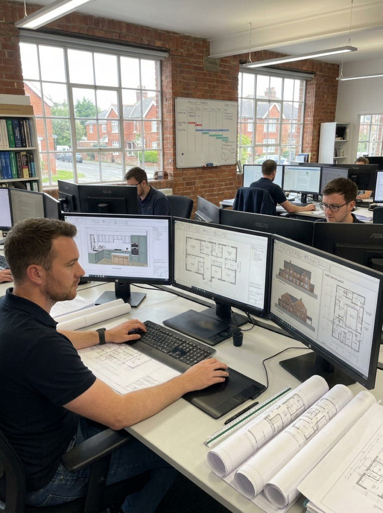 CAD elevation drawings in Leigh-on-Sea showing accurate building elevations and drafting work.