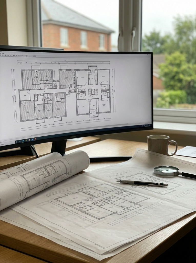 CAD floor plans in Colchester shown as professionally prepared technical property drawings