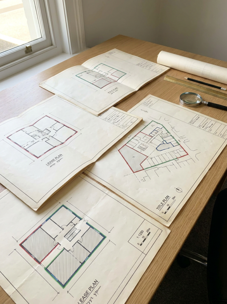 Land Registry compliant lease plans and title plans in Benfleet shown as professionally prepared property drawings