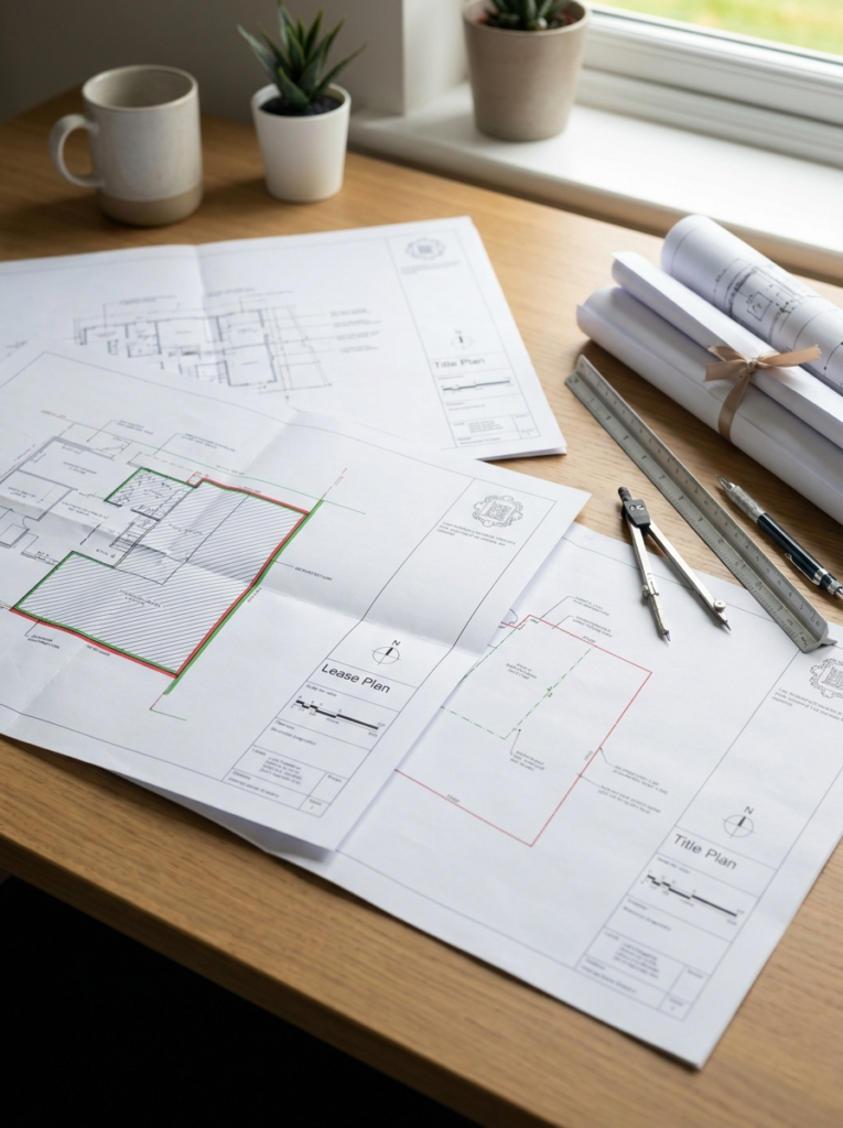Land Registry compliant lease plans and title plans in Grays shown as professionally prepared property drawings