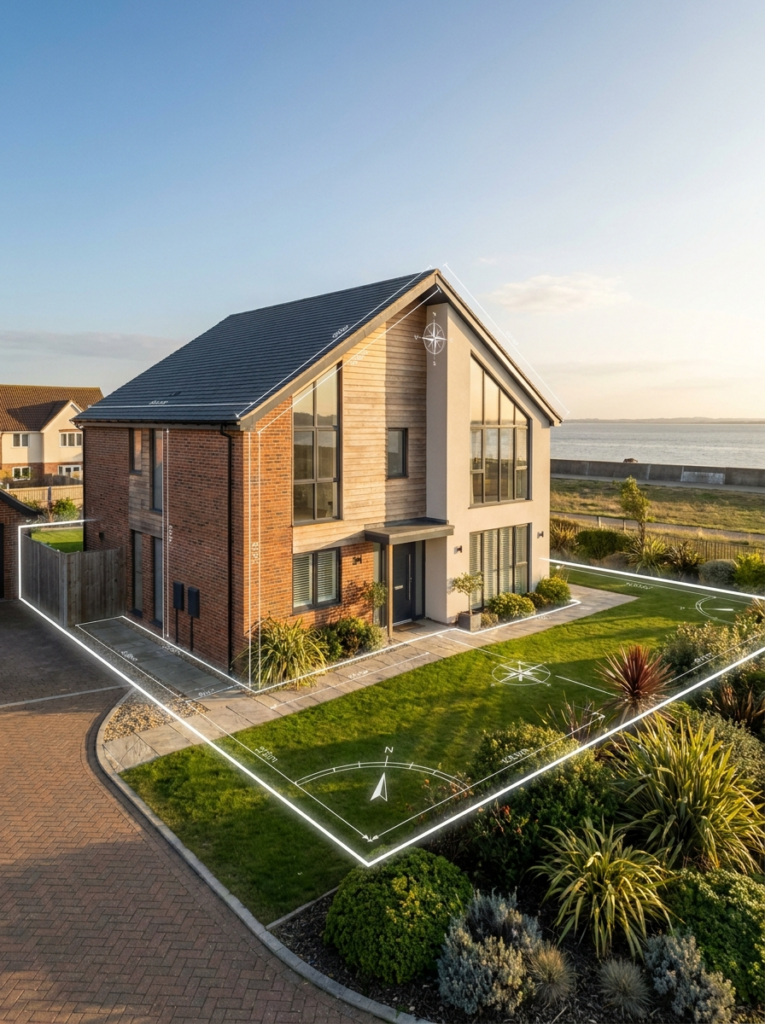 Land Registry compliant plans in Canvey Island for residential property with precise boundary and plan preparation