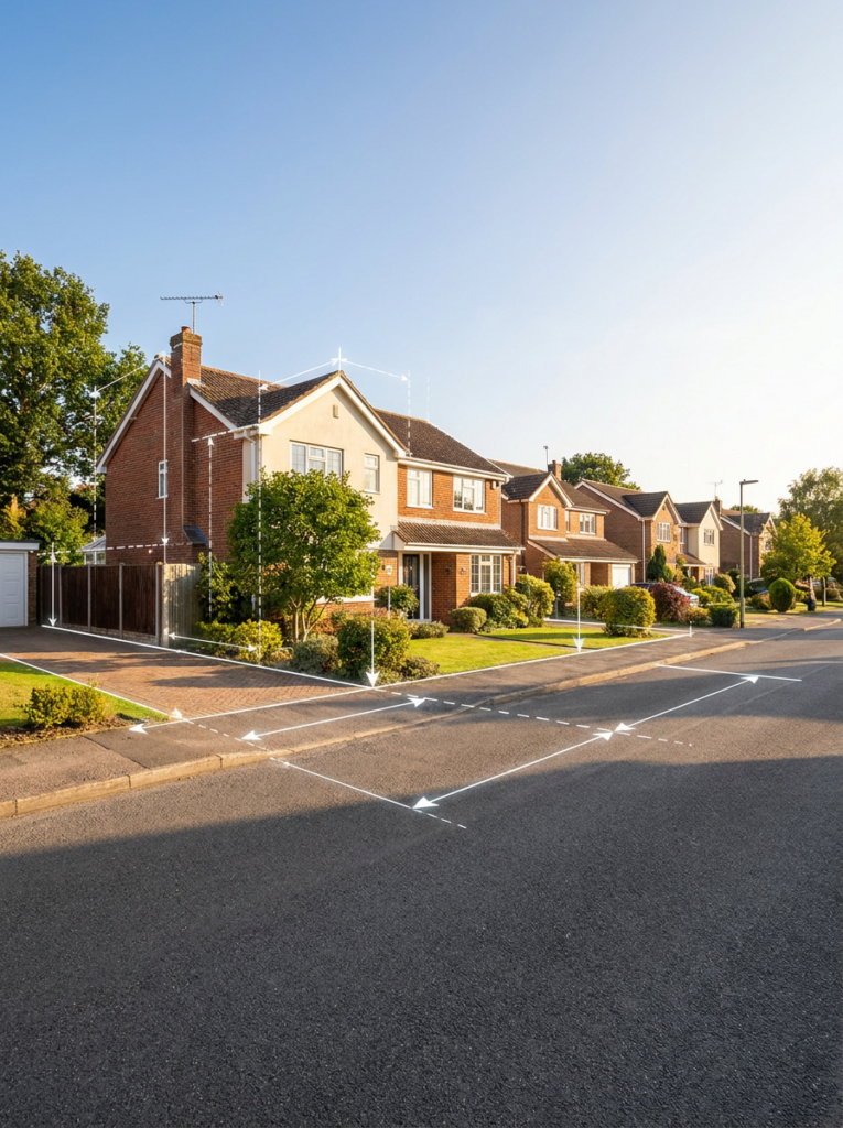 Land Registry compliant plans in Rayleigh for residential property with precise boundary and plan preparation.