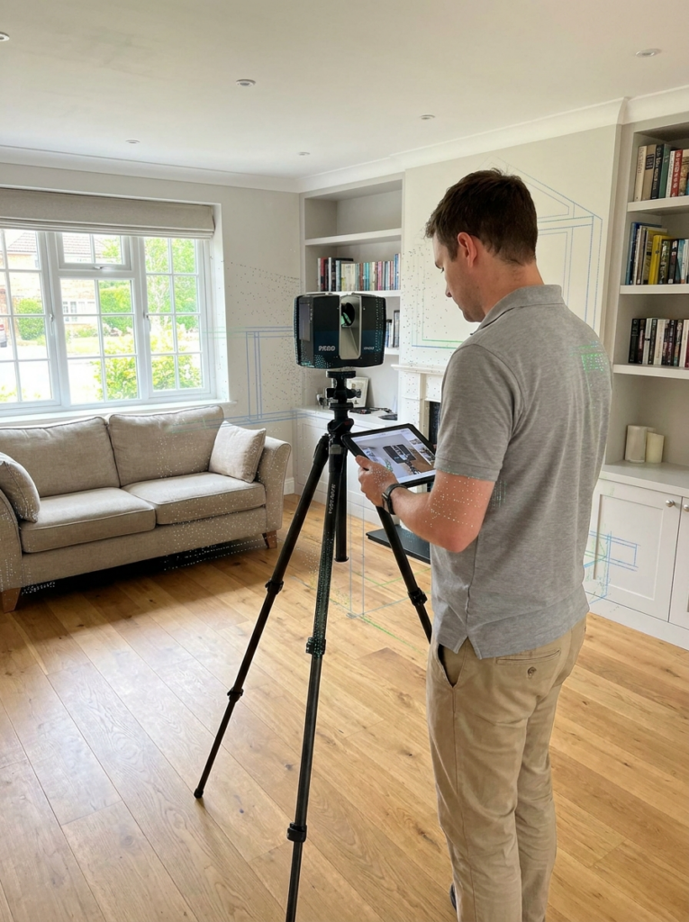 LiDAR measured survey in Brentwood supporting accurate Land Registry compliant plan preparation