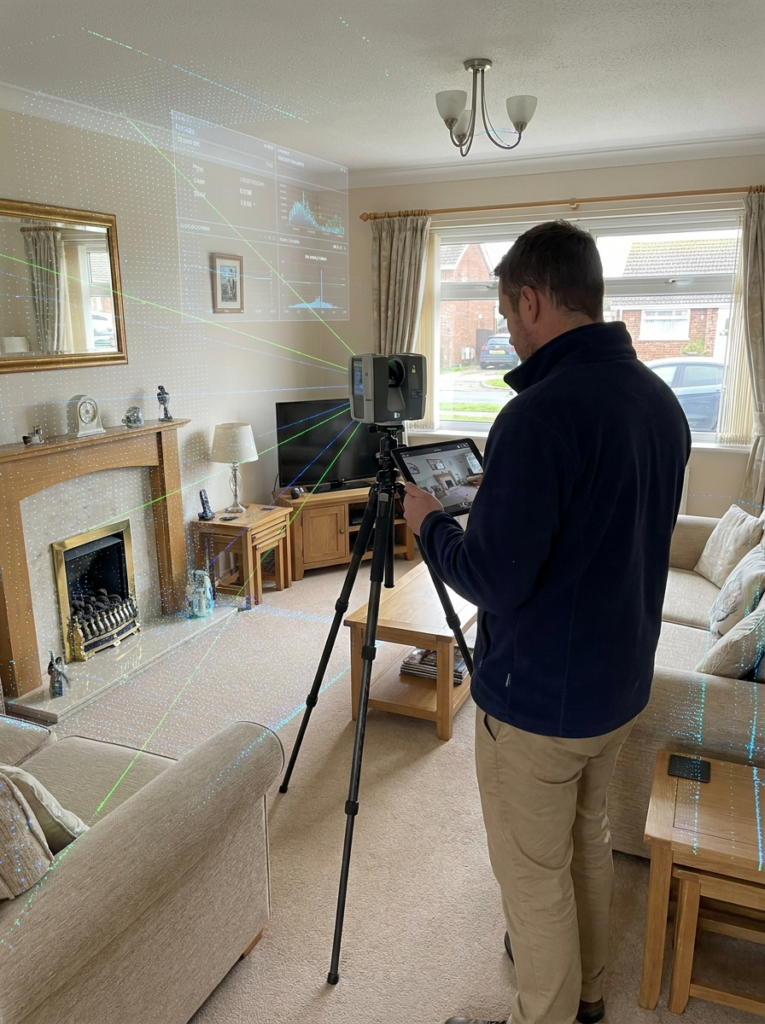 LiDAR measured survey in Canvey Island supporting accurate Land Registry compliant plan preparation