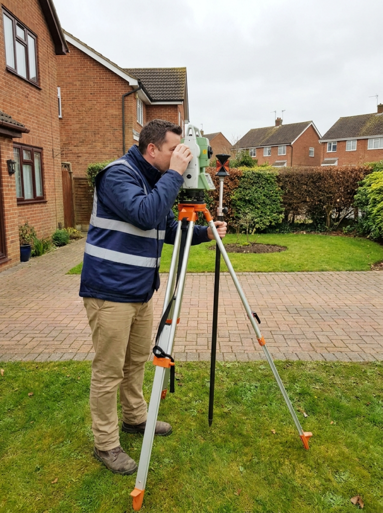 Topographical survey in Chelmsford used to support accurate Land Registry compliant plan preparation