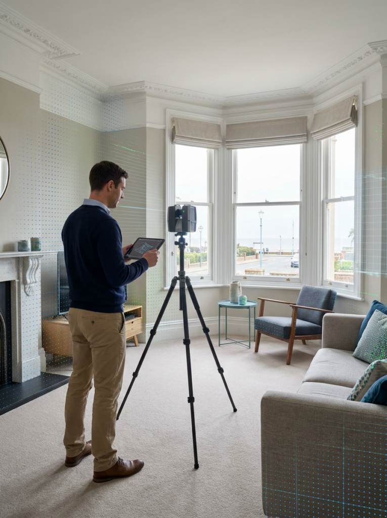 LiDAR measured survey in Southend-on-Sea supporting accurate Land Registry compliant plan preparation