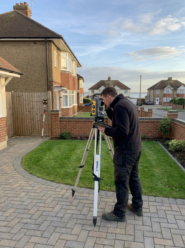 Topographical survey in Southend-on-Sea used to support accurate Land Registry compliant plan preparation