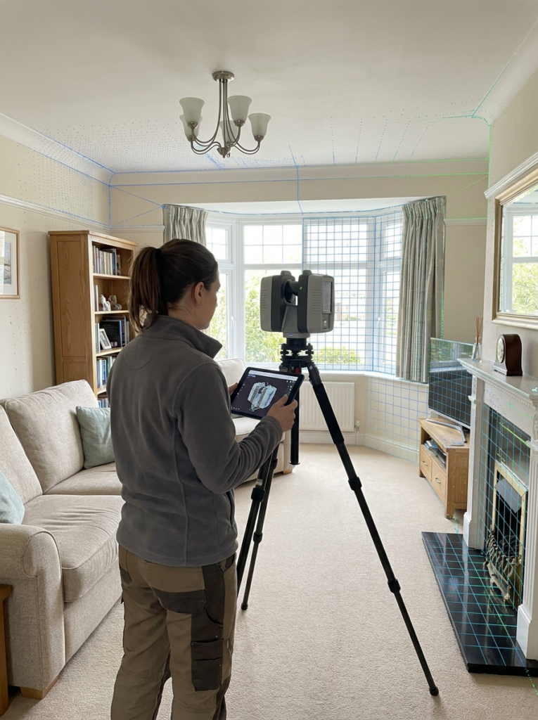 LiDAR measured survey in Wickford supporting accurate Land Registry compliant plan preparation