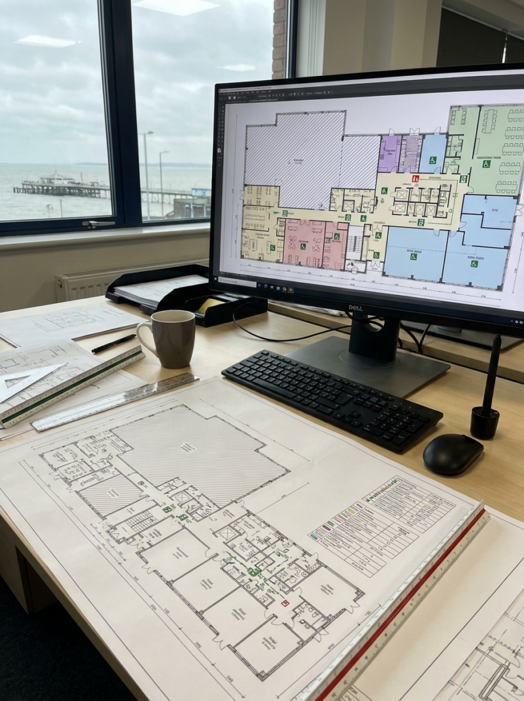 Licensing plans in Southend-on-Sea prepared for commercial premises and compliance use