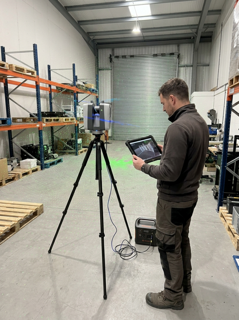 LiDAR measured surveys in Basildon capturing accurate commercial building data for CAD drawings