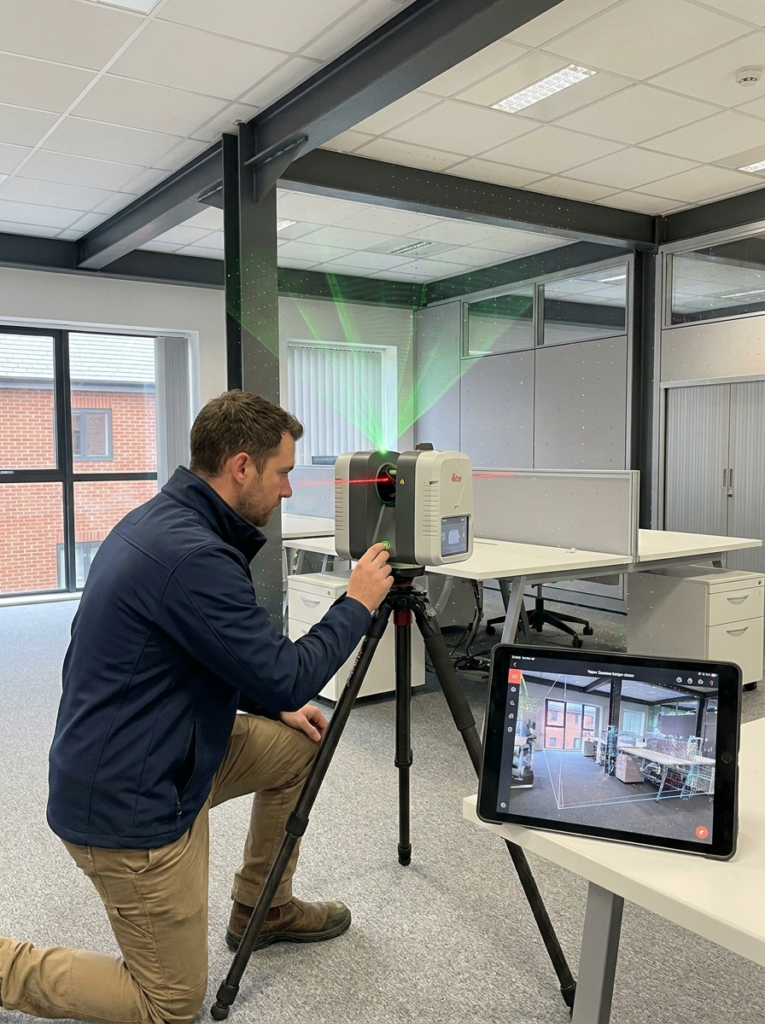 LiDAR measured surveys in Colchester capturing accurate commercial building data for CAD drawings