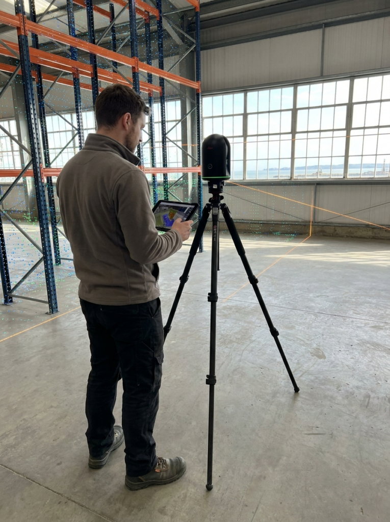 LiDAR measured surveys in Southend-on-Sea capturing accurate commercial building data for CAD drawings.